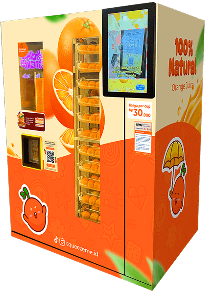 SqueezeMe Vending Machine Natural Series - mesin otomatis jus jeruk alami